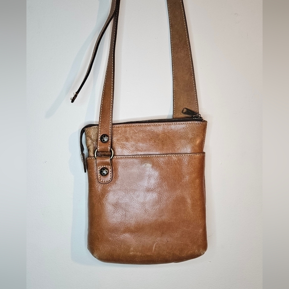 Patricia Nash Stripes Sling Florence Tuscan Crossbody Bag Leather Hand Tooled - Picture 3 of 9